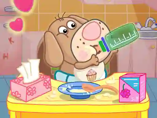 Spil Hippo Baby Care Game online