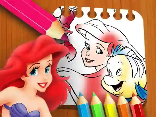 Spil The Little Mermaid Coloring Book online