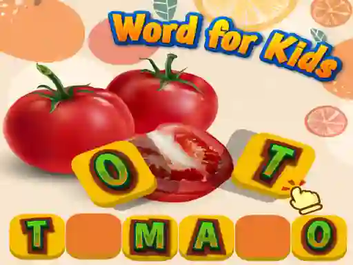 Spil Fruits and Vegetables Word for Kids online