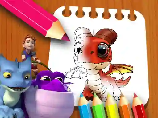 Spil Dragon Rescue Riders Coloring Book online