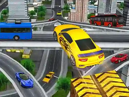 Spil Crazy Car Impossible Stunt Challenge Game online