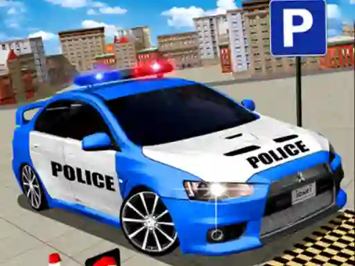 Spil Modern Police Car Parking 3D online