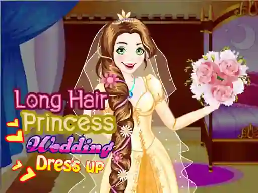 Spil Long Hair Princess Wedding Dress up online
