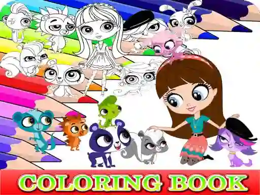 Spil Coloring Book for Littlest Pet Shop online