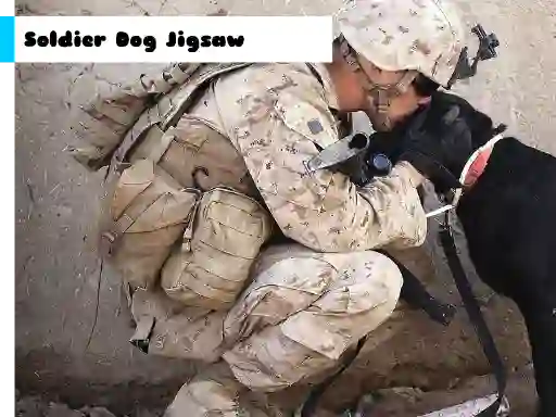 Spil Soldier Dog Jigsaw online