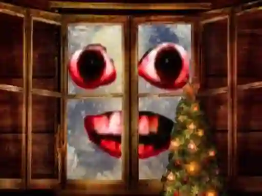 Spil New Year: Santa Claus outside the window online