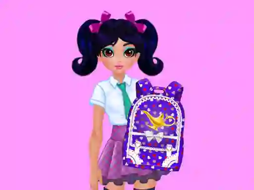 Spil Jasmine and Elsa School Bag Design Contest online
