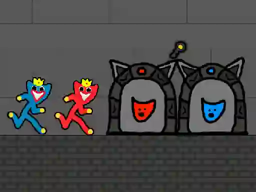 Spil Red and Blue Stickman Huggy 2 online