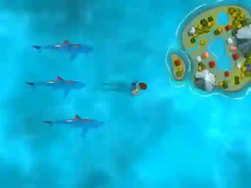 Spil Survive the Sharks online