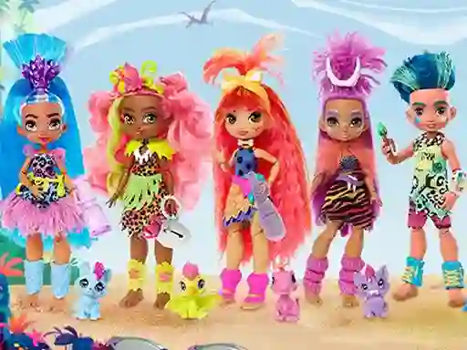 Spil Cave Club Dolls Jigsaw Puzzle Collection online