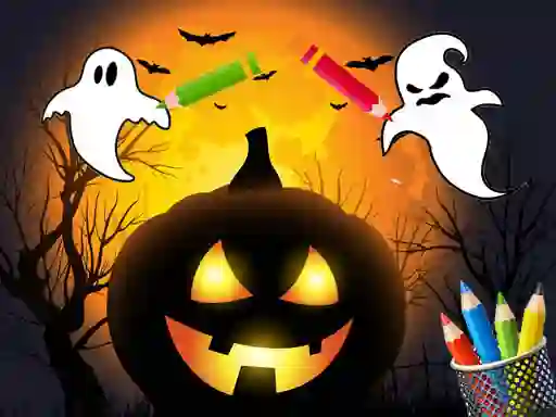 Spil Scary Party Coloring online