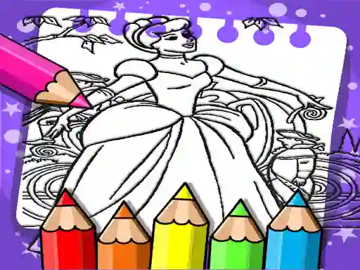 Spil Cinderella Color Book online
