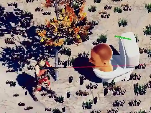Spil TopDown Skibidi Toilet Shooting online