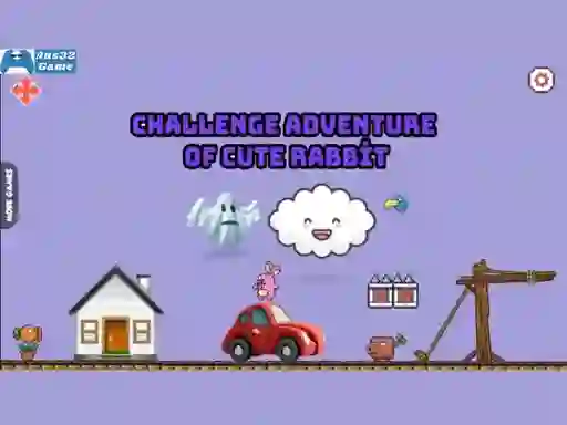 Spil Challenge adventure of cute rabbit online