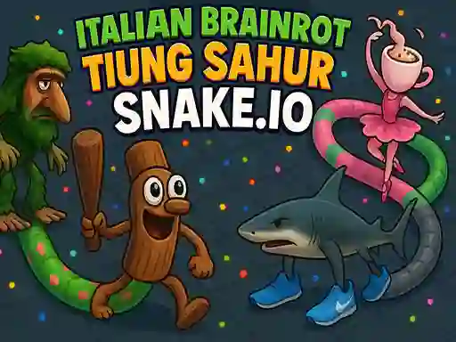 Spil Italian Brainrot Tung Sahur Snake.io online