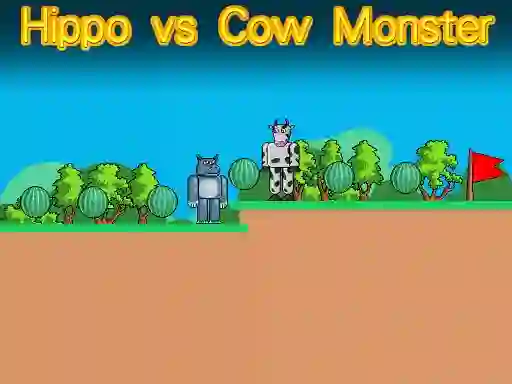 Spil Hippo vs Cow Monster online
