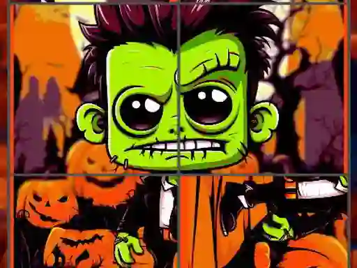 Spil Franky & Vampire Halloween Puzzle online