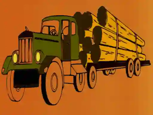 Spil Logging Trucks Coloring online