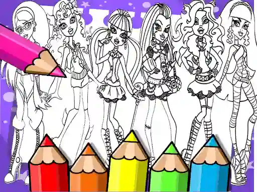 Spil Monster High Coloring Book online