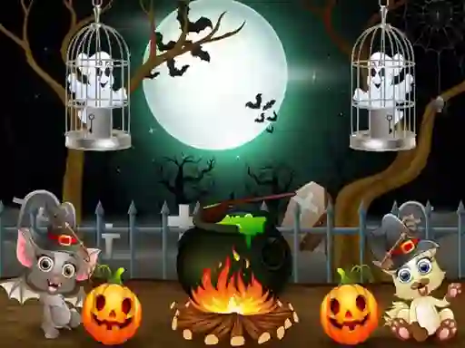 Spil Halloween Twin Ghosts Rescue online