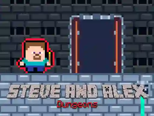 Spil Steve and Alex Dungeons online