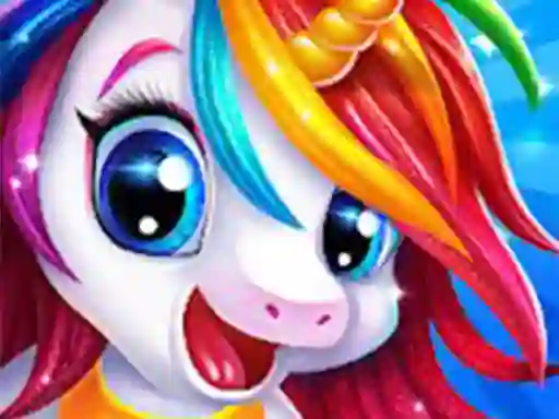 Spil Unicorn Make up Girl online