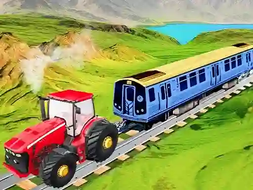 Spil Chain Tractor Train Towing Game 3D online