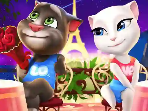 Spil Talking Tom and Angela Coloring online