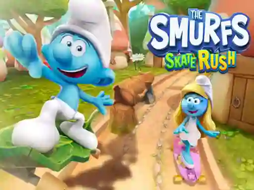 Spil The Smufrs Skate Rush online