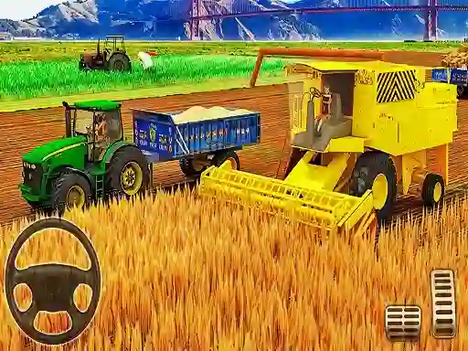 Spil US Modern Tractor Farming Game 3D 2022 online