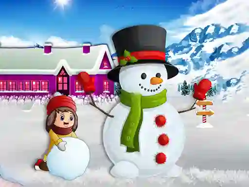 Spil Kids and Snowman Dress Up online