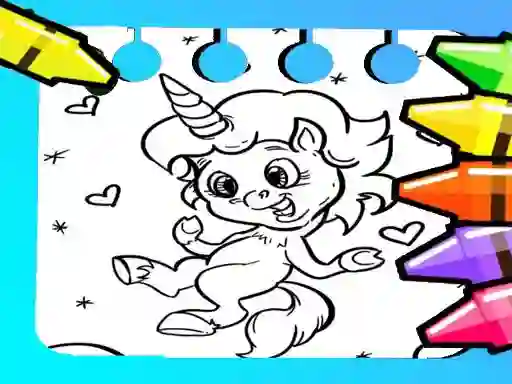 Spil Magical Unicorn Coloring Pages online
