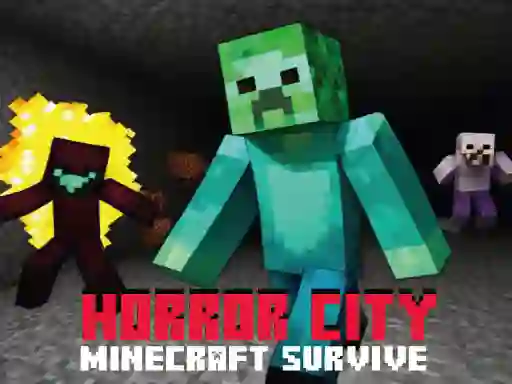 Spil Horror City Minecraft Survive online