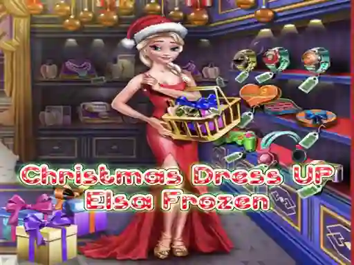 Spil Elsa Frozen Christmas Dress up online