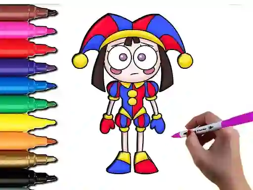 Spil Pomni Coloring Time online