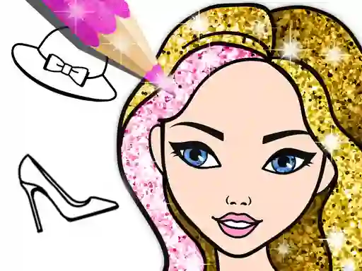 Spil Fashion Coloring Book Glitter online