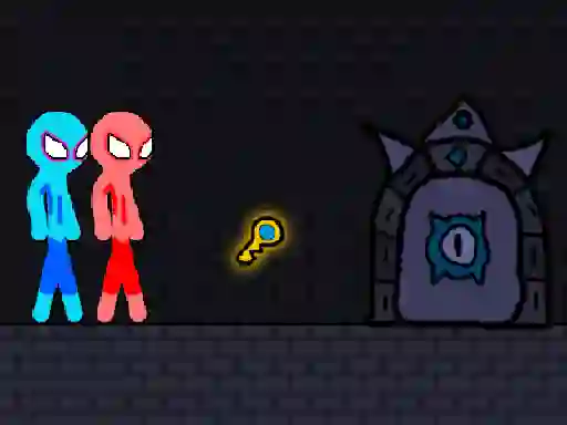 Spil Red and Blue Stickman Rope online