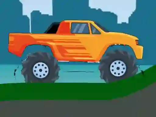 Spil Monster Truck Hill Driving 2D online