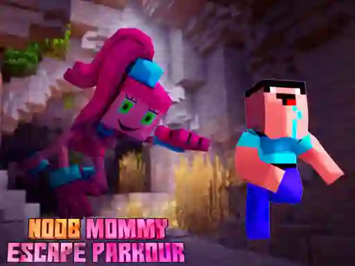 Spil Noob Mommy Escape Parkour online