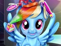 Spil Rainbow pony ægte hårklipp  online