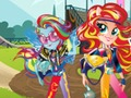 Spil Piger fra Equestria. Venskabsspil: Motocross  online