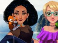 Spil Jasmine og Rapunzel på campingpladsen  online