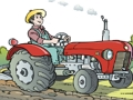 Spil Cartoon traktor puslespil  online