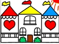 Spil Tilbage til skolen Farvelægning DOLLHOUSE  online