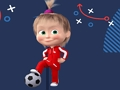 Spil Masha og bjørnen fodbold  online