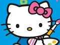 Spil Farve efter nummer med Hello Kitty  online