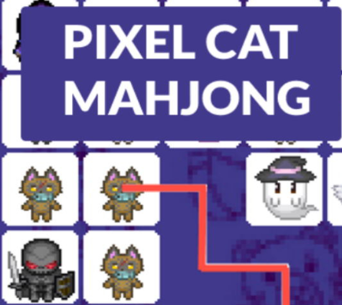 Spil Pixel kat mahjong  online