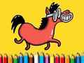 Spil Tilbage til skolen: Pony malebog  online
