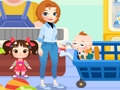 Spil Sød familie shopping  online