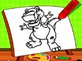 Spil Nem farvelægning af dinosaurer til børn  online
